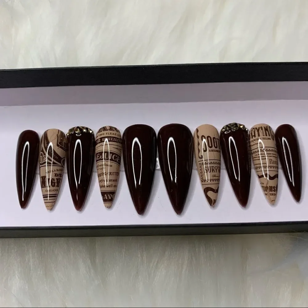 Swag Vintage l Custom Press On Nails | High Quality Nails | Handmade - Picture 3 of 13